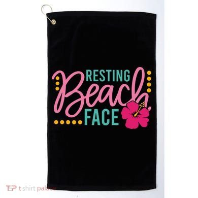 Resting Beach Face Funny Summer Golf Towel
