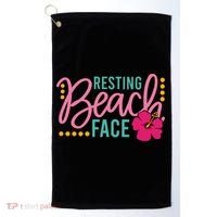 Resting Beach Face Funny Summer Golf Towel thumb 0