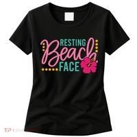 Resting Beach Face Funny Summer Women's T-Shirt thumb 0