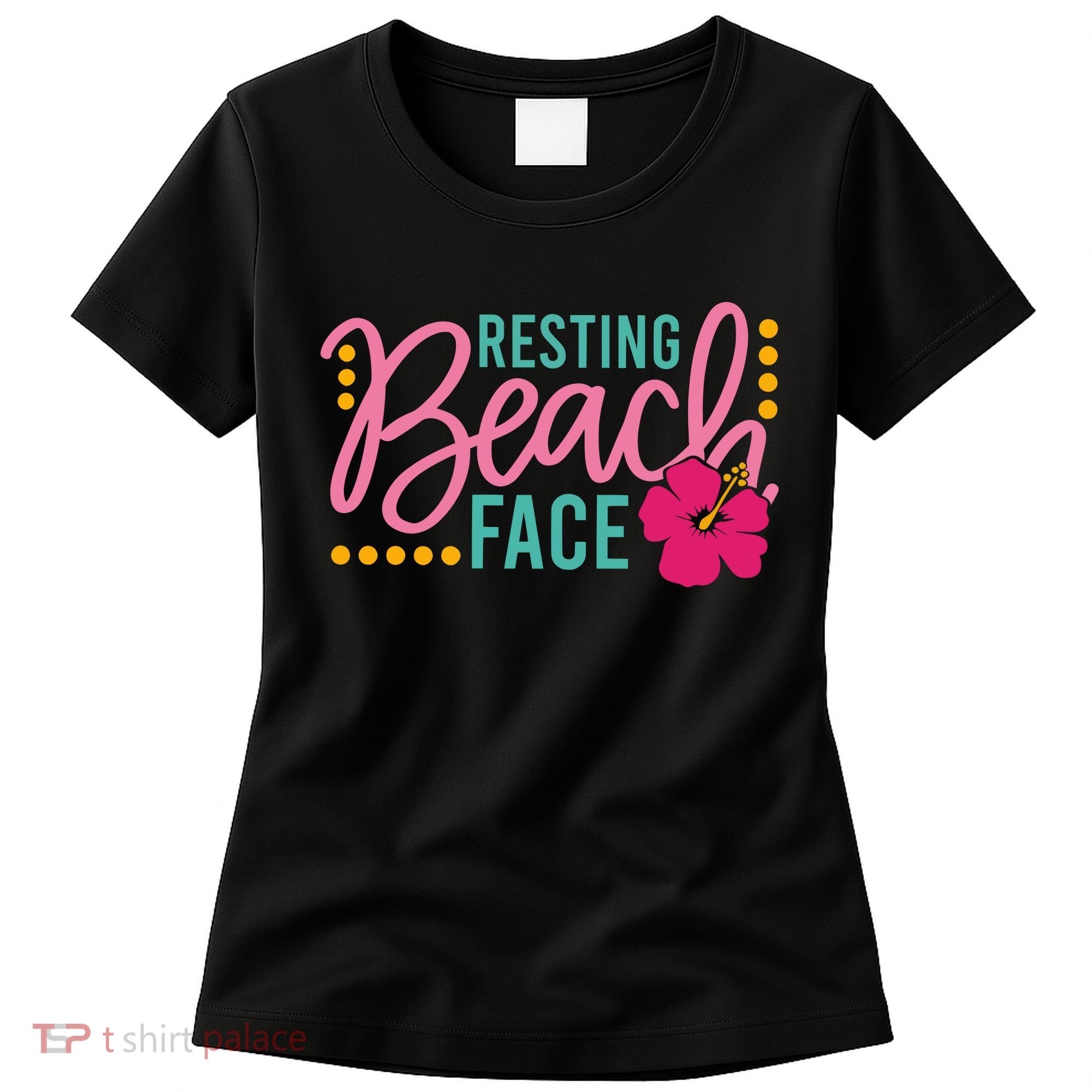 Resting Beach Face Funny Summer Women's T-Shirt