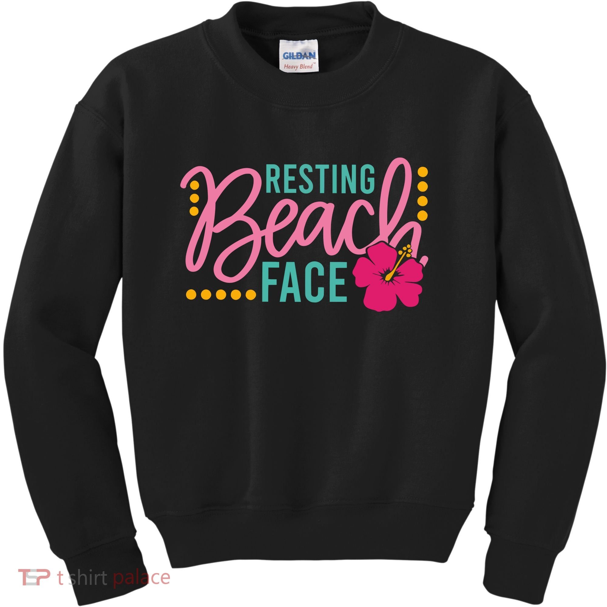 Resting Beach Face Funny Summer Kids Sweatshirt