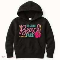 Resting Beach Face Funny Summer Kids Hoodie thumb 0