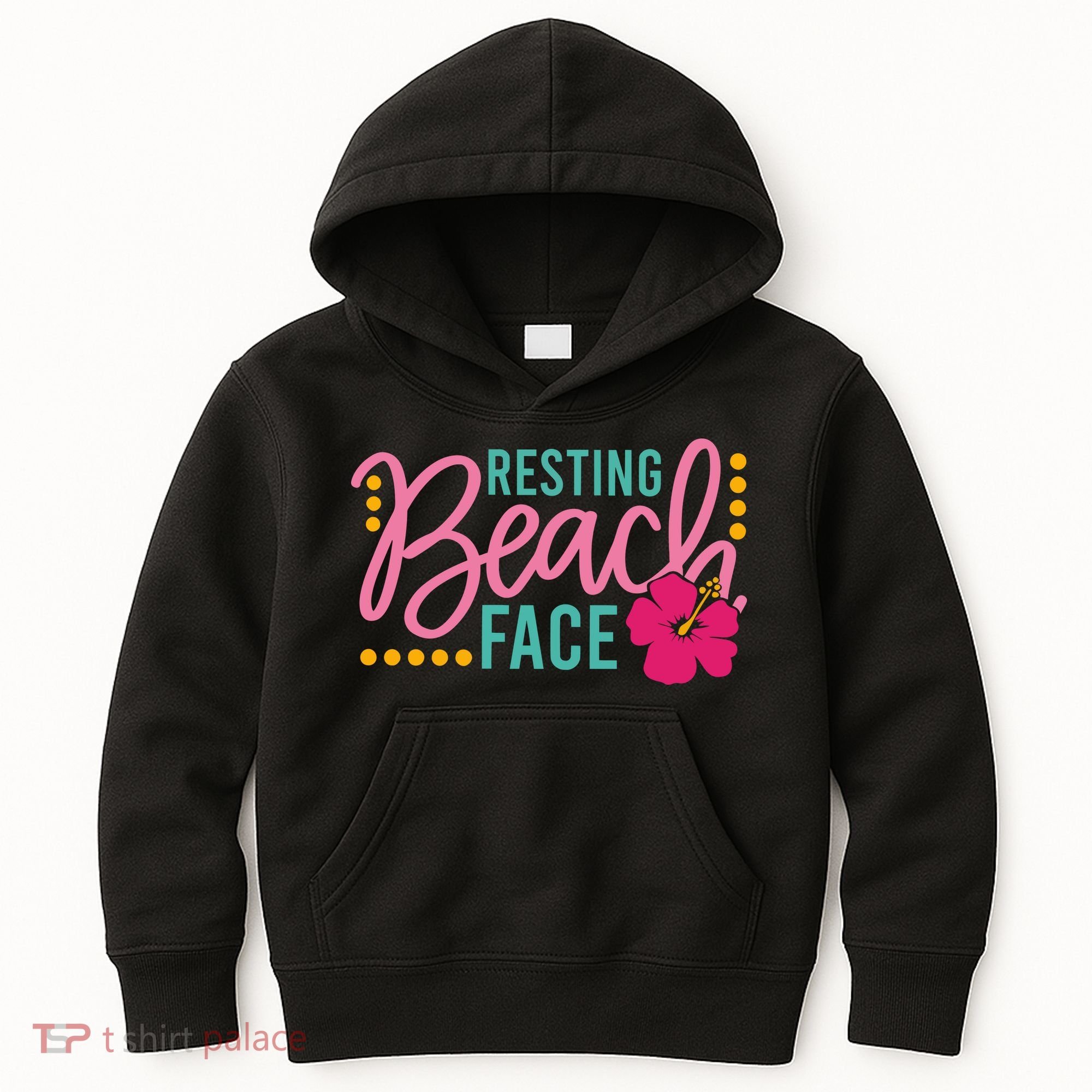 Resting Beach Face Funny Summer Kids Hoodie