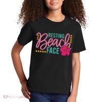 Resting Beach Face Funny Summer Kids T-Shirt thumb 2