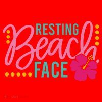 Resting Beach Face Funny Summer Santa Hat thumb 1