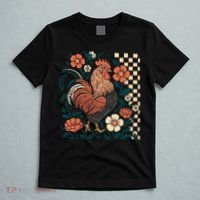 Retro Boho Floral Fall Chicken Hen Vintage T-Shirt thumb 5