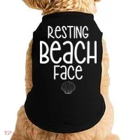 Resting Beach Face Funny Vacation Doggie Tank thumb 0