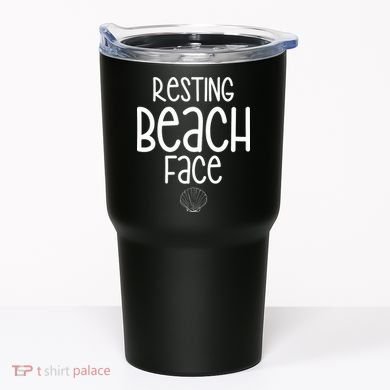Resting Beach Face Funny Vacation Tumbler