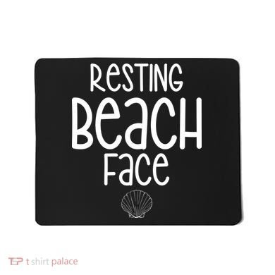 Resting Beach Face Funny Vacation Mousepad