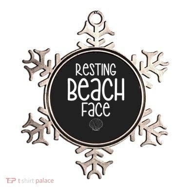 Resting Beach Face Funny Vacation Ornament