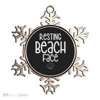 Resting Beach Face Funny Vacation Ornament thumb 0