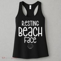Resting Beach Face Funny Vacation Women's Tank Top thumb 3