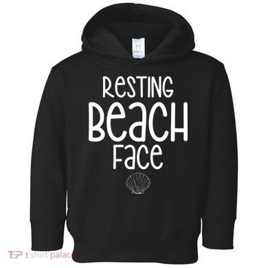 Resting Beach Face Funny Vacation Toddler Hoodie