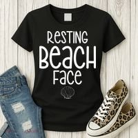 Resting Beach Face Funny Vacation Women's T-Shirt thumb 3