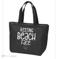 Resting Beach Face Funny Vacation Tote Bag thumb 3