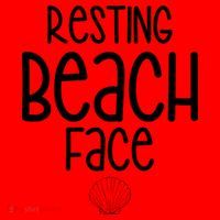 Resting Beach Face Funny Vacation Santa Hat thumb 1