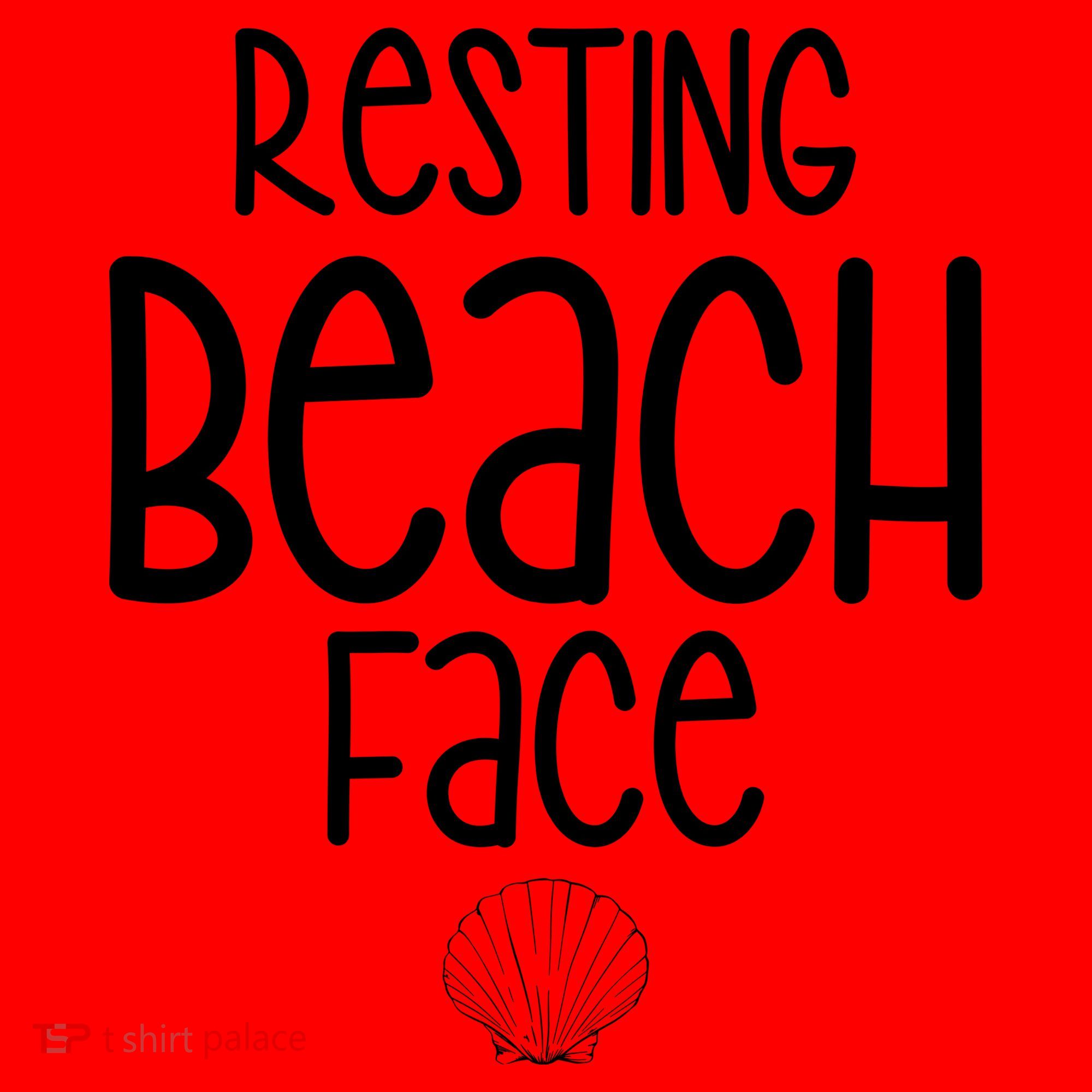 Resting Beach Face Funny Vacation Santa Hat