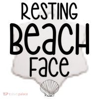 Resting Beach Face Funny Vacation Ceramic Ornament thumb 2