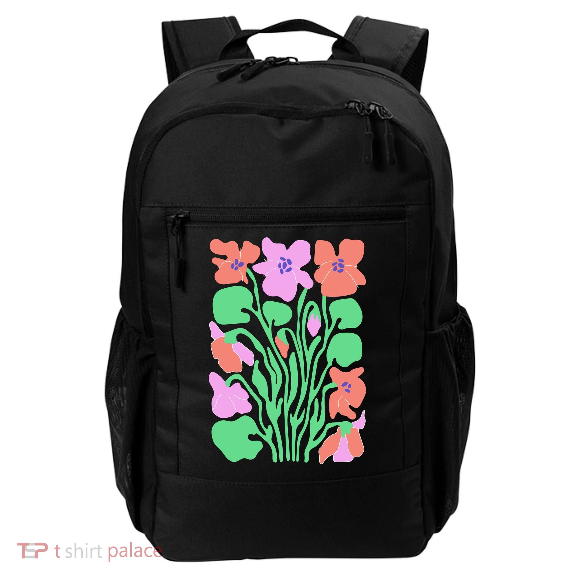 Retro Boho Flowers Floral Pattern Backpack