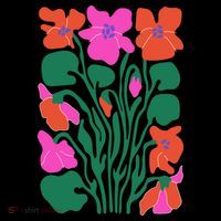 Retro Boho Flowers Floral Pattern Coffee Mug thumb 5