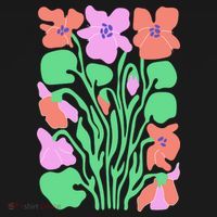 Retro Boho Flowers Floral Pattern Polo thumb 3