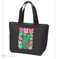 Retro Boho Flowers Floral Pattern Tote Bag thumb 3