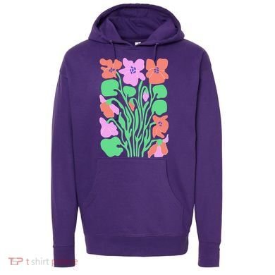 Retro Boho Flowers Floral Pattern Hoodie