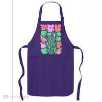 Retro Boho Flowers Floral Pattern Apron thumb 0