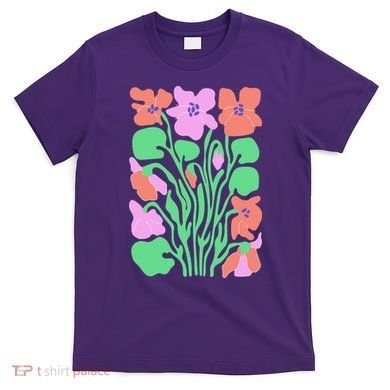 Retro Boho Flowers Floral Pattern T-Shirt