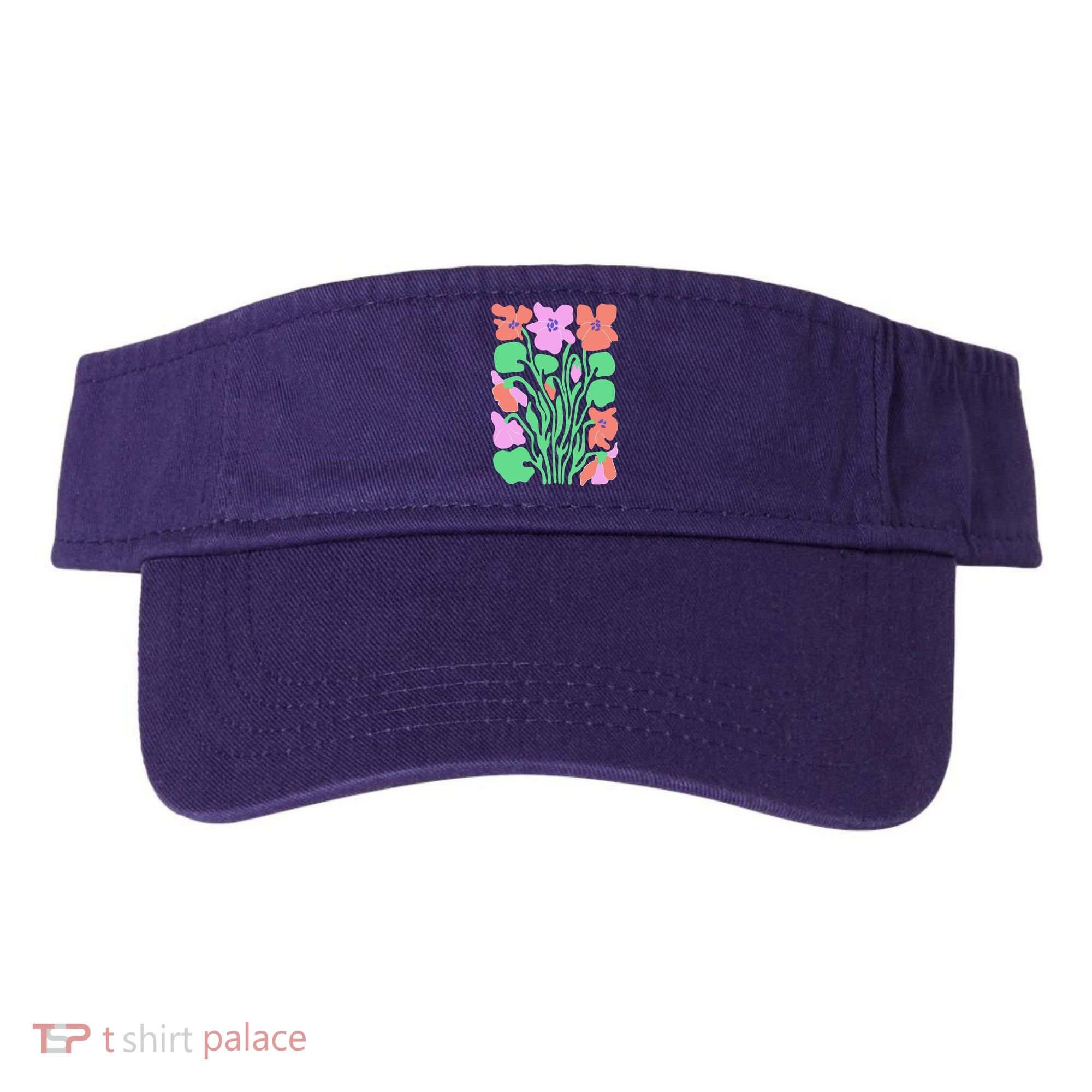 Retro Boho Flowers Floral Pattern Visor
