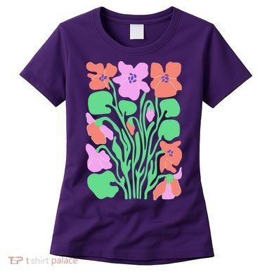 Retro Boho Flowers Floral Pattern Women's T-Shirt