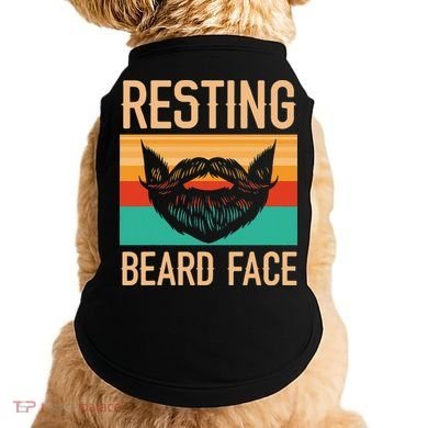 Resting Beard Face Beard Lover Bearded Guy Mustache Doggie Tank