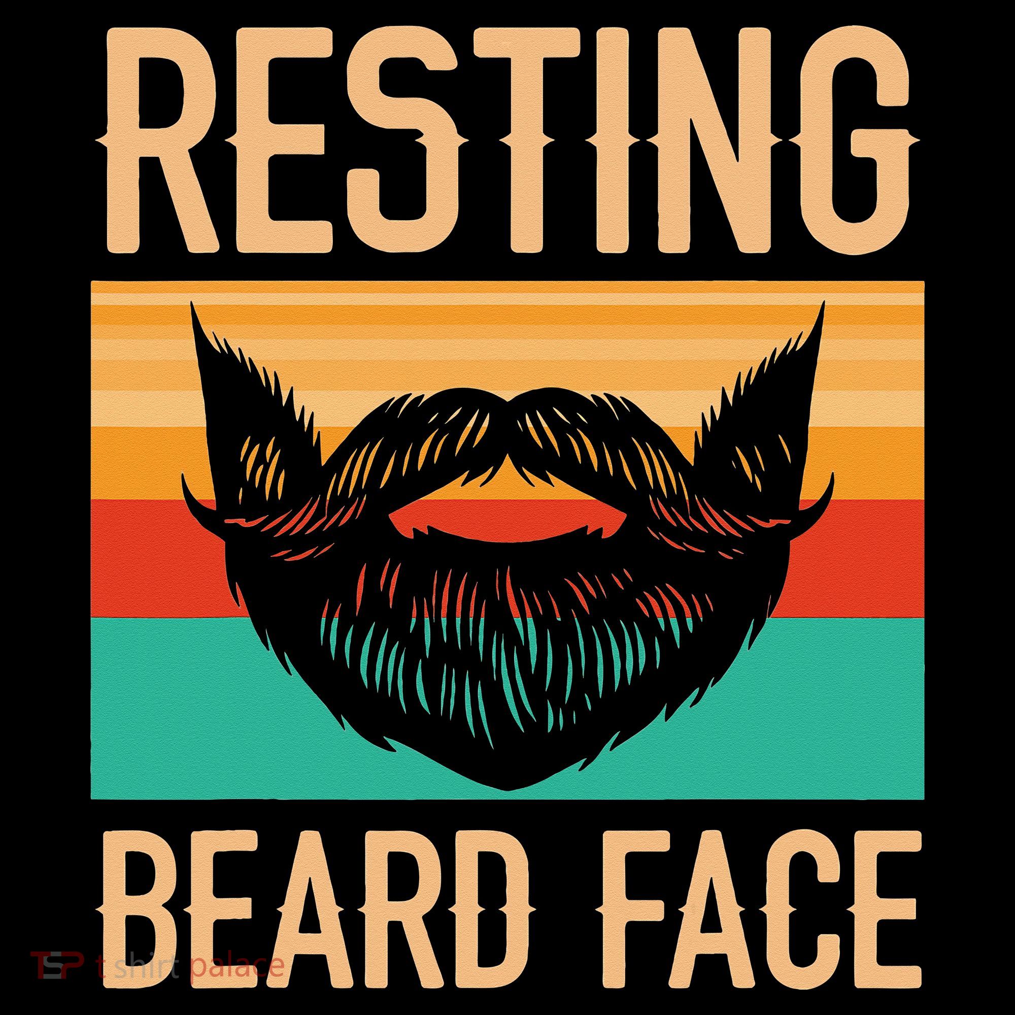 Resting Beard Face Beard Lover Bearded Guy Mustache USA-Made Doggie Bandana