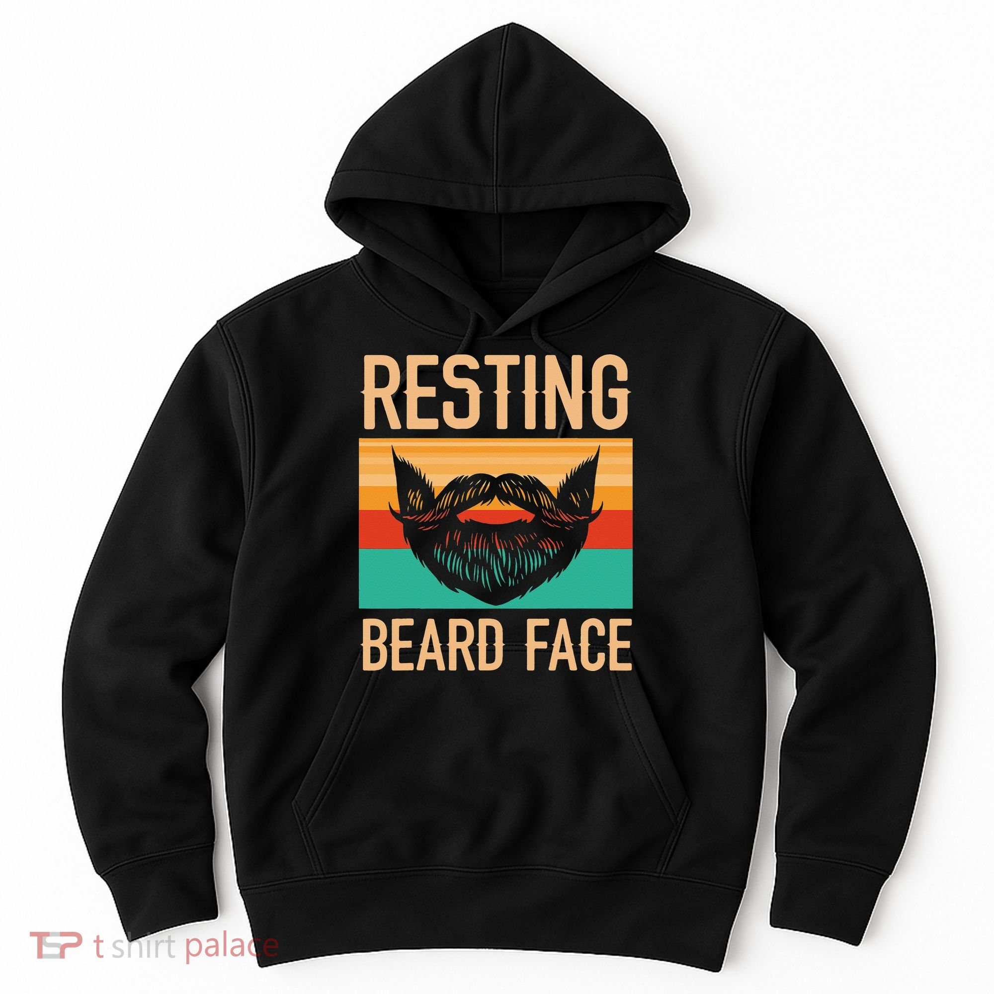 Resting Beard Face Beard Lover Bearded Guy Mustache Hoodie