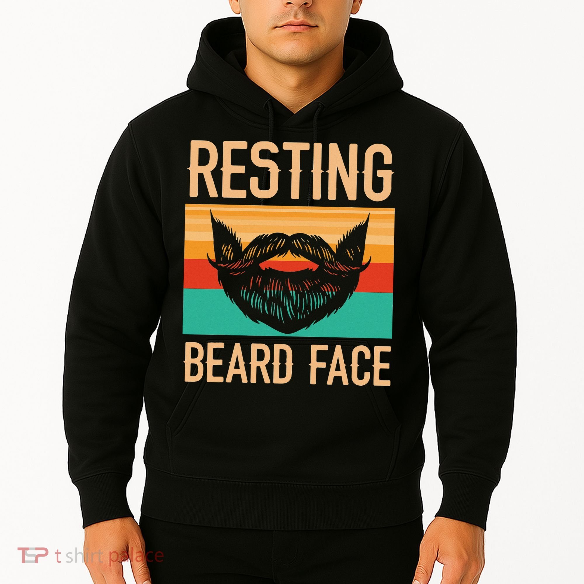 Resting Beard Face Beard Lover Bearded Guy Mustache Hoodie