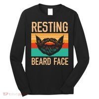 Resting Beard Face Beard Lover Bearded Guy Mustache Long Sleeve Shirt thumb 0