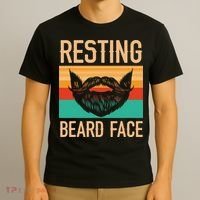 Resting Beard Face Beard Lover Bearded Guy Mustache T-Shirt thumb 3