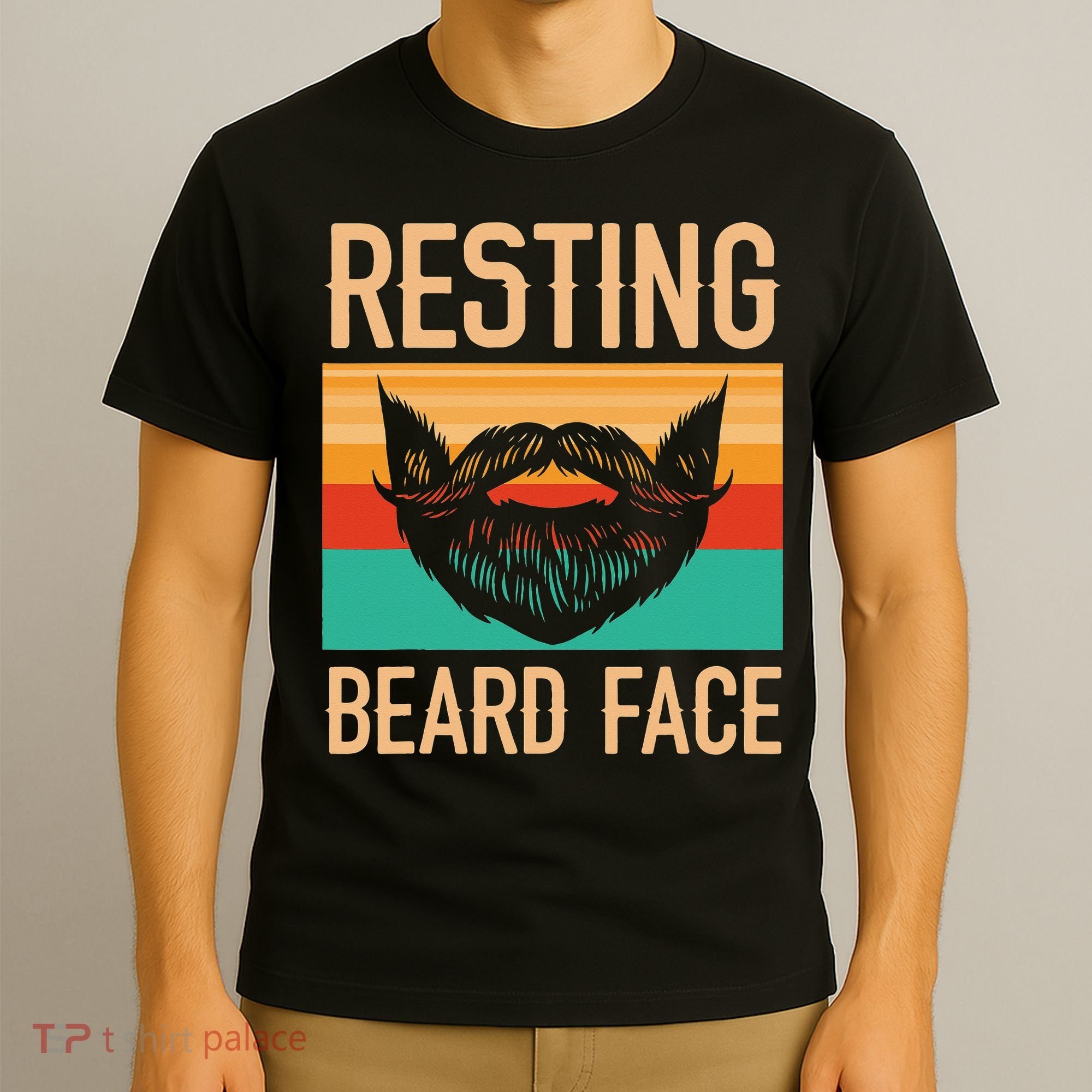 Resting Beard Face Beard Lover Bearded Guy Mustache T-Shirt