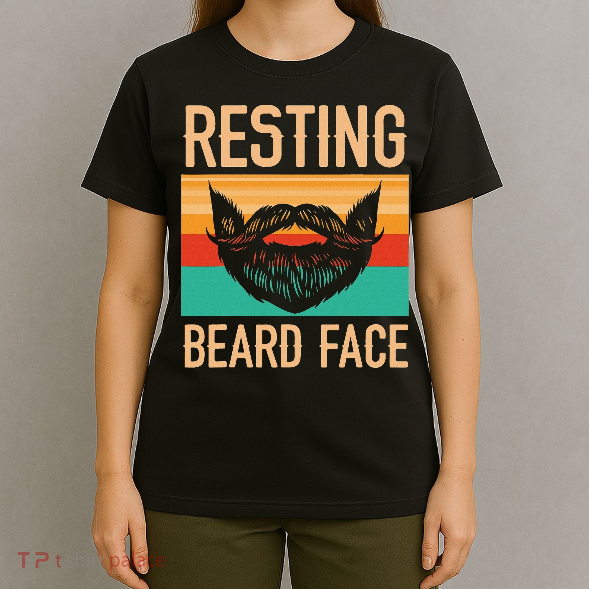 Resting Beard Face Beard Lover Bearded Guy Mustache T-Shirt