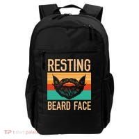 Resting Beard Face Beard Lover Bearded Guy Mustache Backpack thumb 0