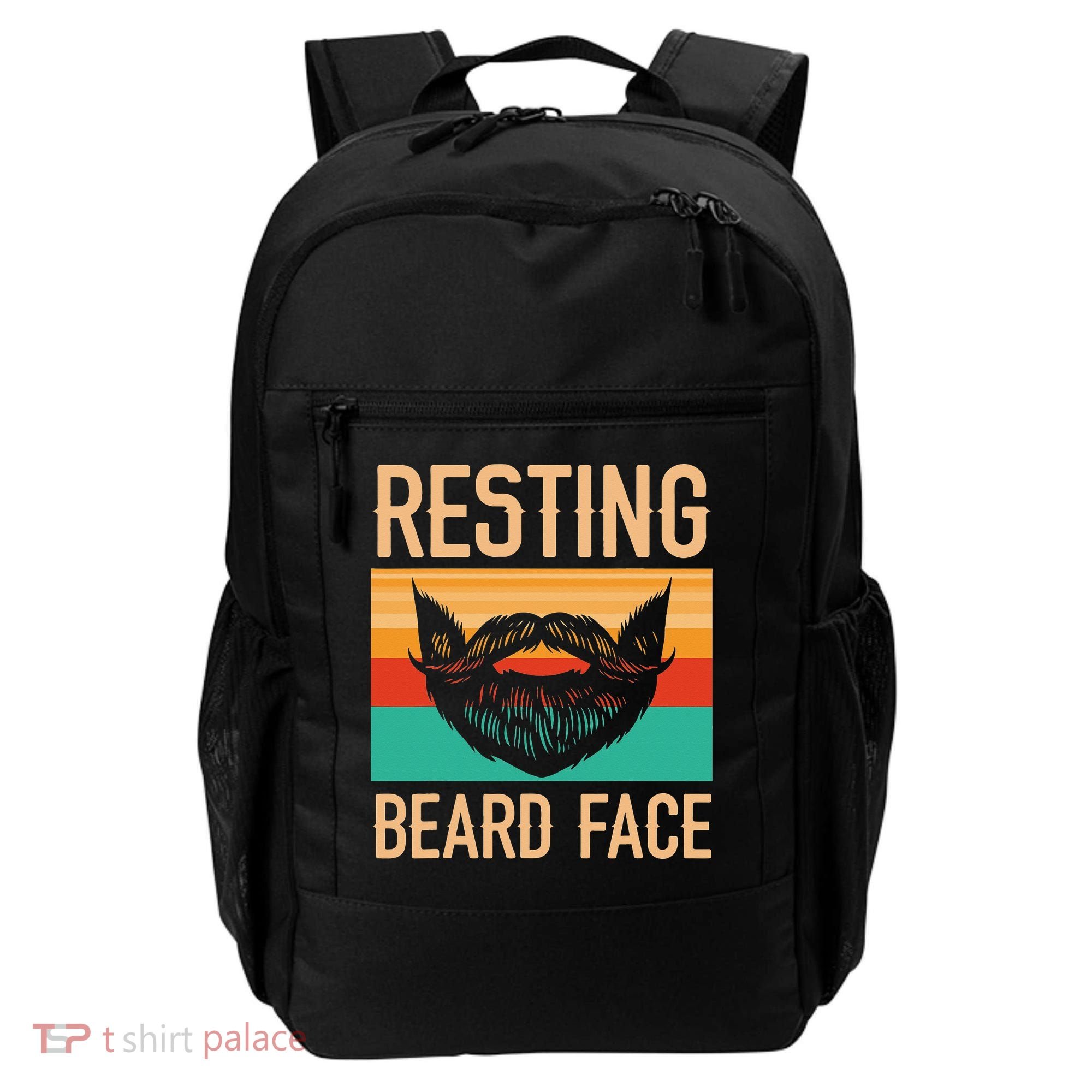 Resting Beard Face Beard Lover Bearded Guy Mustache Backpack