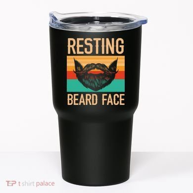 Resting Beard Face Beard Lover Bearded Guy Mustache Tumbler