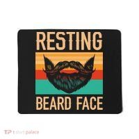 Resting Beard Face Beard Lover Bearded Guy Mustache Mousepad thumb 0