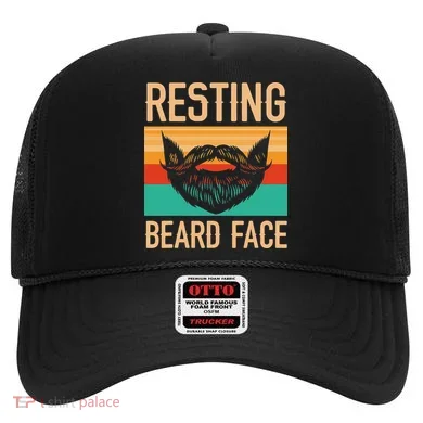 Resting Beard Face Beard Lover Bearded Guy Mustache Hat