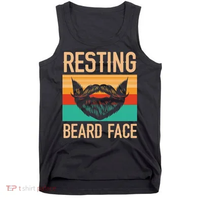 Resting Beard Face Beard Lover Bearded Guy Mustache Tank Top