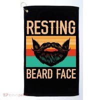 Resting Beard Face Beard Lover Bearded Guy Mustache Golf Towel thumb 0