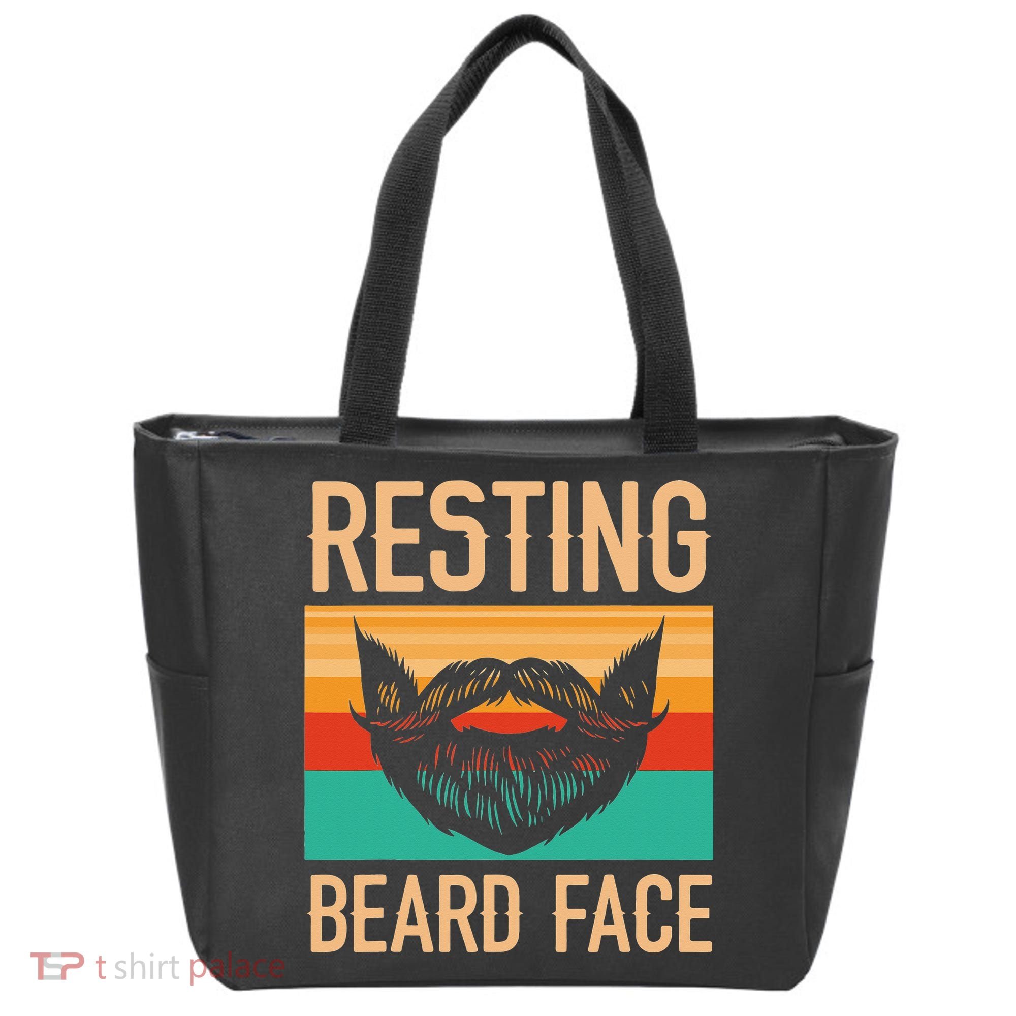 Resting Beard Face Beard Lover Bearded Guy Mustache Tote Bag