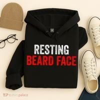 Resting Beard Face Funny Beard Parody Bearded Hoodie thumb 4