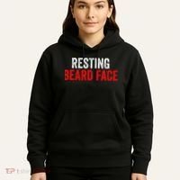 Resting Beard Face Funny Beard Parody Bearded Hoodie thumb 5