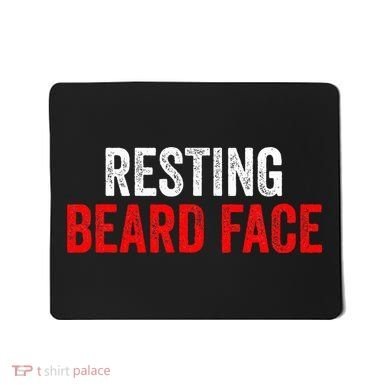 Resting Beard Face Funny Beard Parody Bearded Mousepad